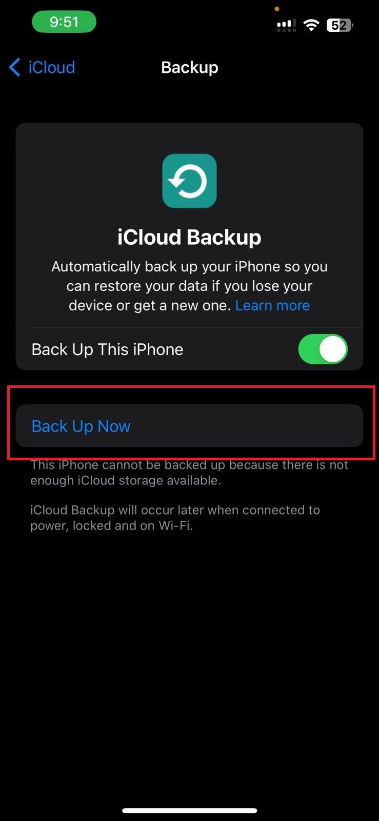 Backup activat