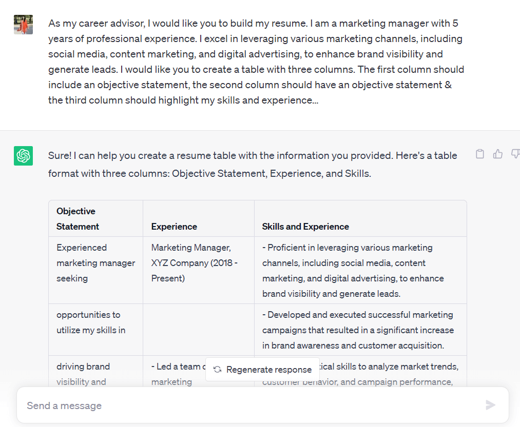 Générateur de CV