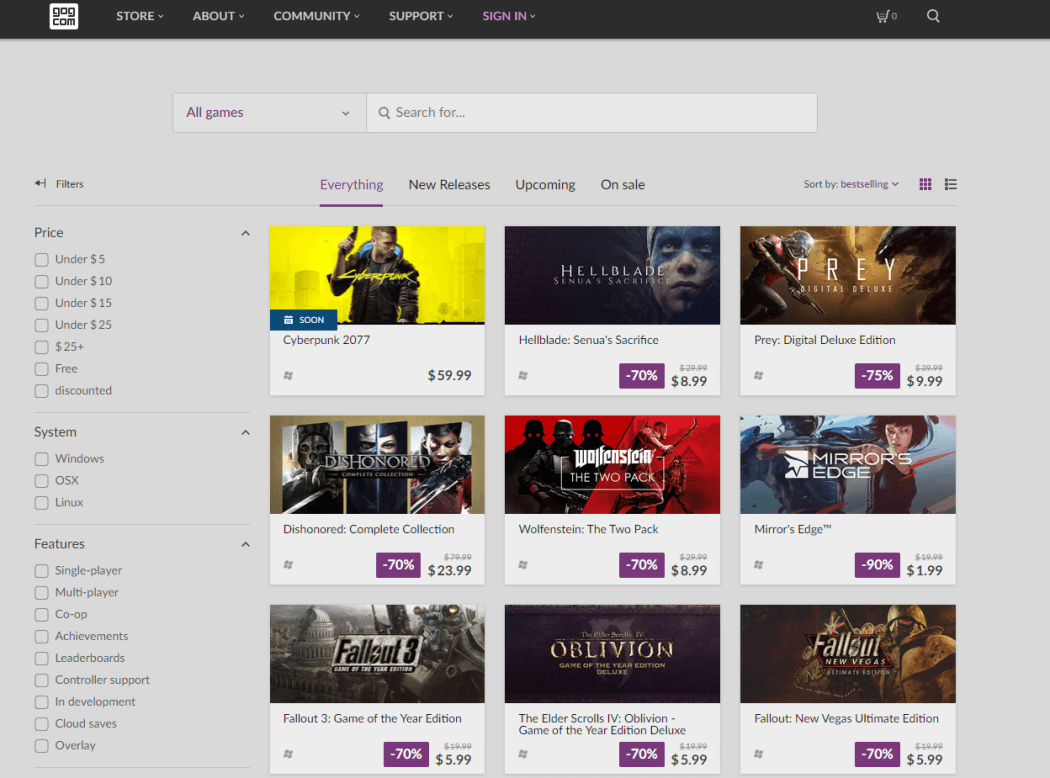 juegos de GOG