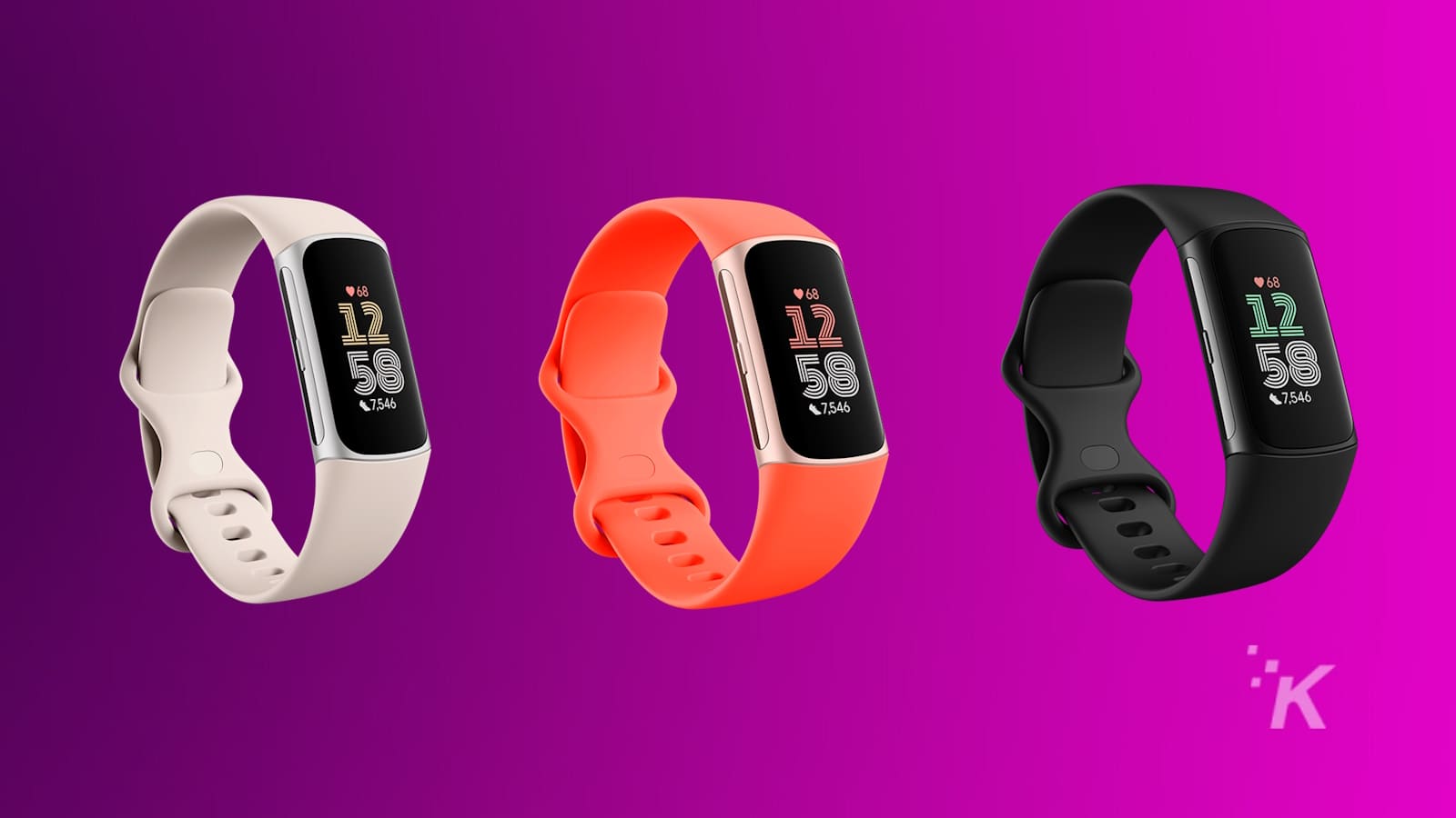 Fitbit cobra 6 em três cores