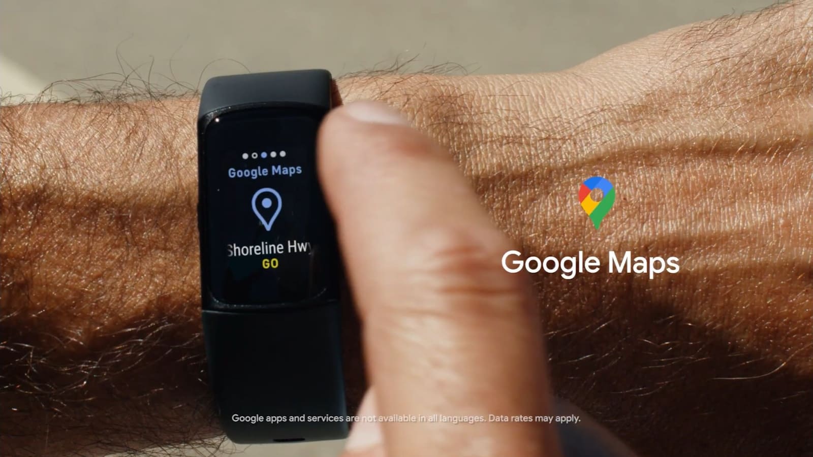 Fitbit cobra 6 com Google Maps