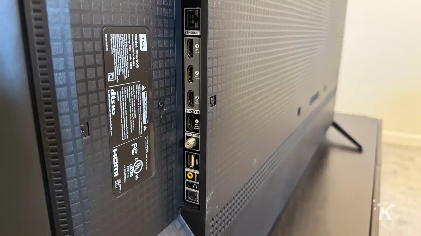 Tcl q7 65-inch qled tv input ports