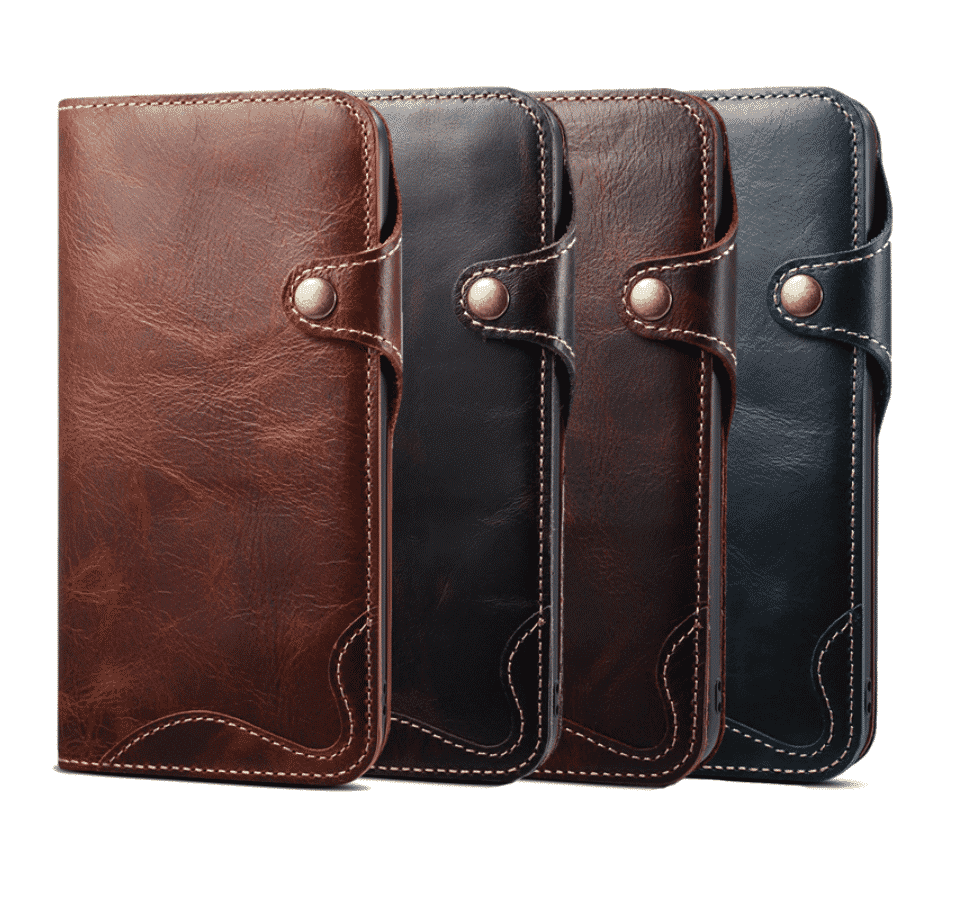 Étui portefeuille en cuir véritable durable pour iPhone 11 Pro