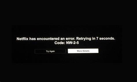 Netflix Error Code NW-2-5