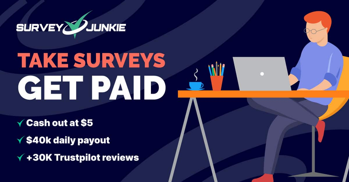 Oamenii participă la sondaje pentru surveyjunkie pentru a fi plătiți, cu potențialul de a câștiga până la 40.000 USD zilnic și peste 30.000 de recenzii trustpilot.