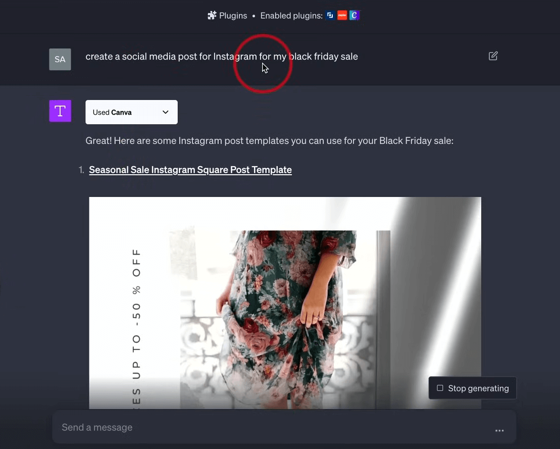Plugin Canva ChatGPT