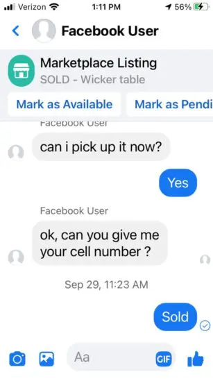 Facebook マーケットプレイス本人確認詐欺