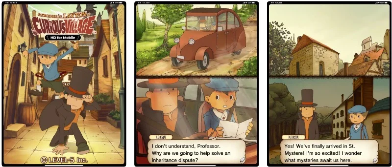 layton-curious-village game for ipad