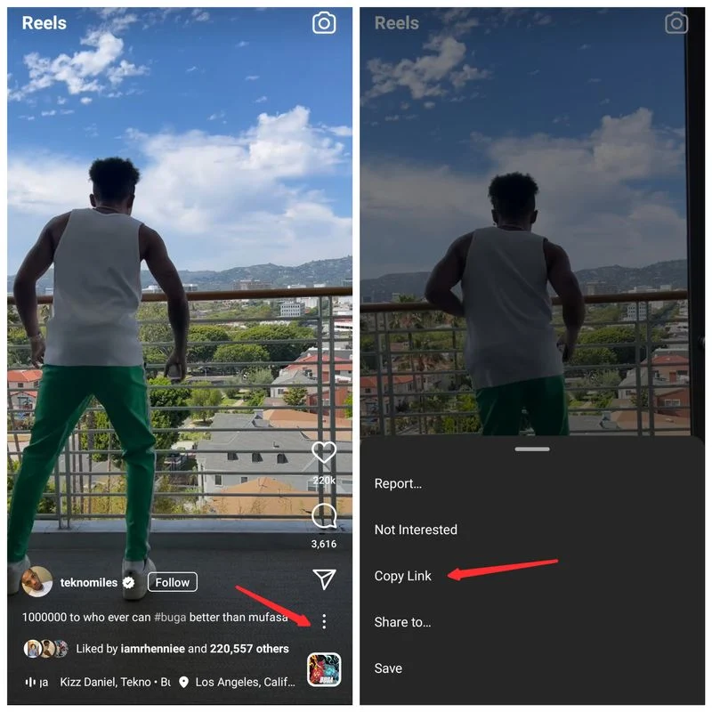 save instagram live video or download it later [4 proven methods] - copy reels video link