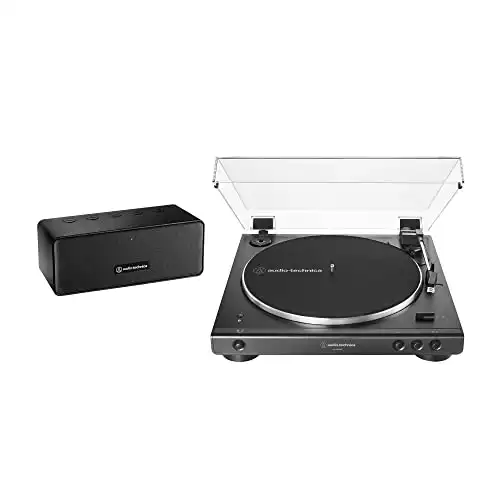 Audio technica bluetooth turntable and speaker bundle