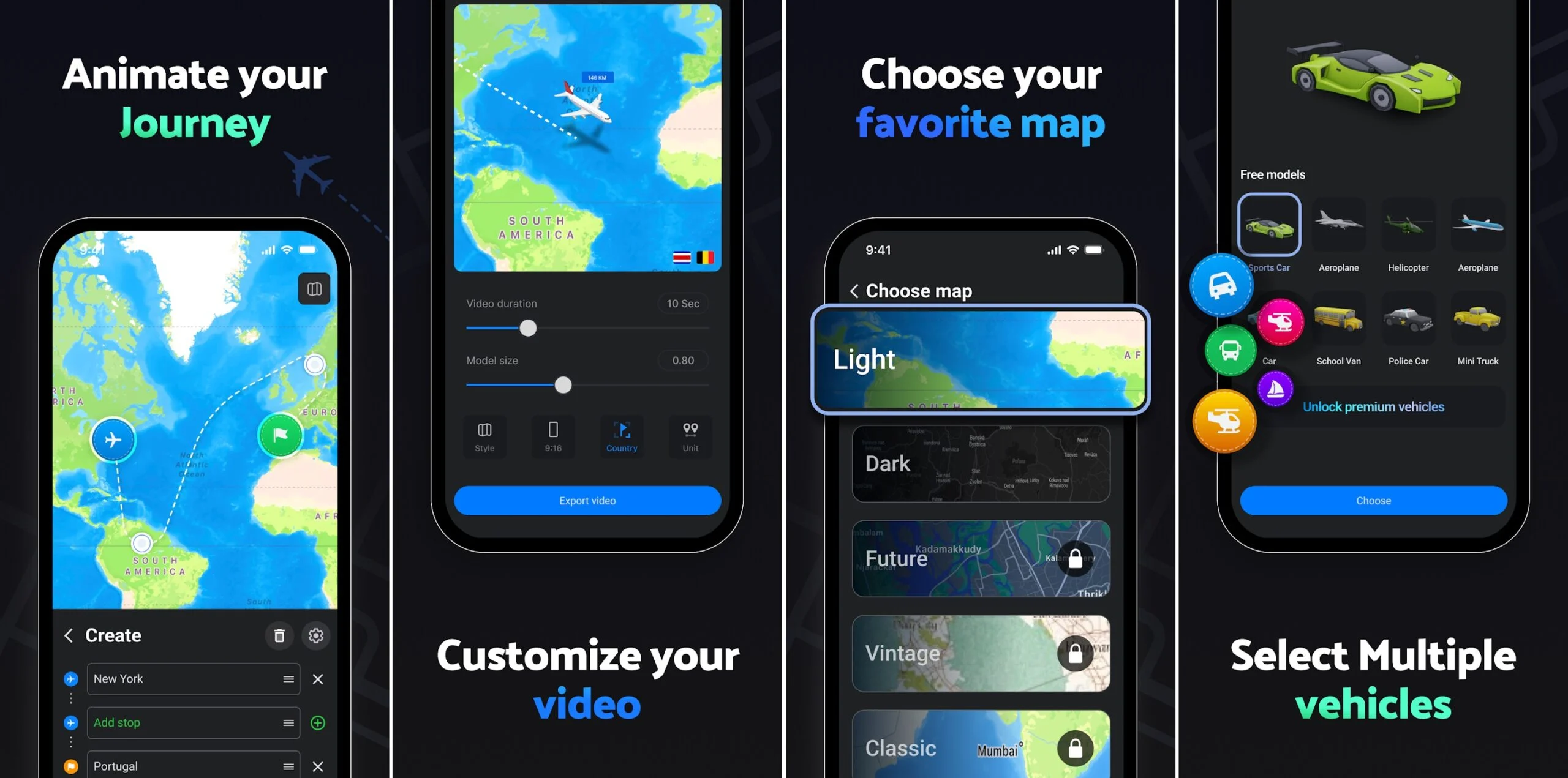 best apps to create awesome animated travel route map
