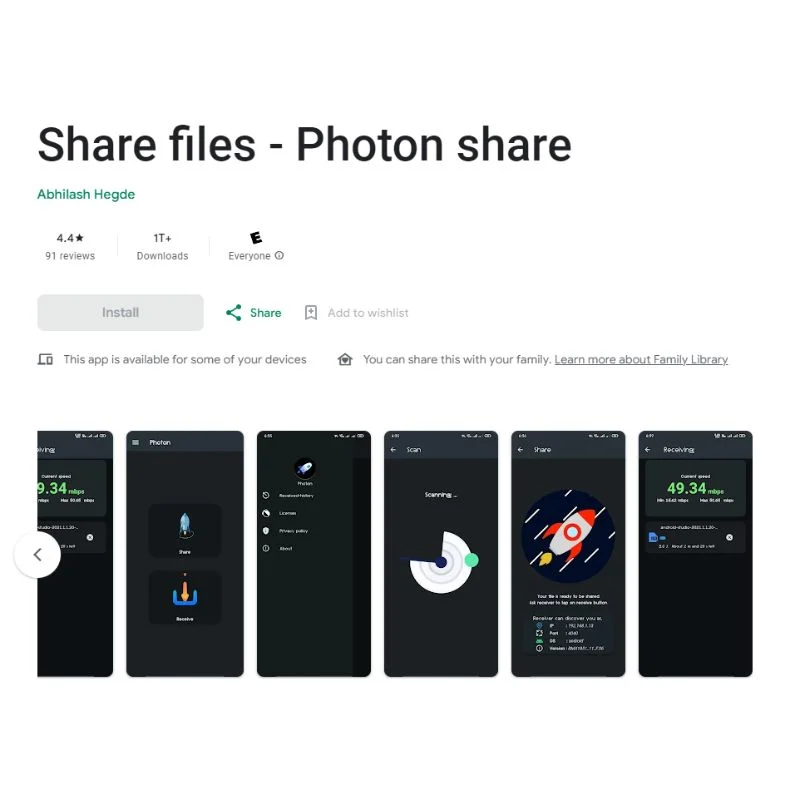 photon share application for android