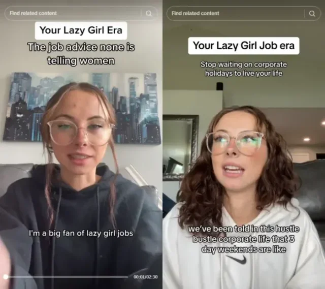 Il post sui lavori per ragazze pigre di @gabrielle_judge su TikTok