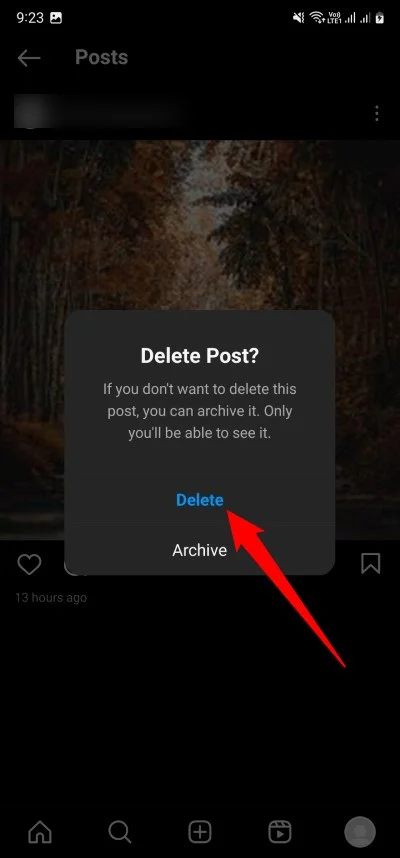 how to completely delete all your posts from instagram