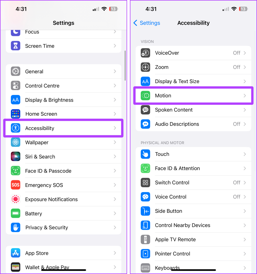 accessibility settings iphone