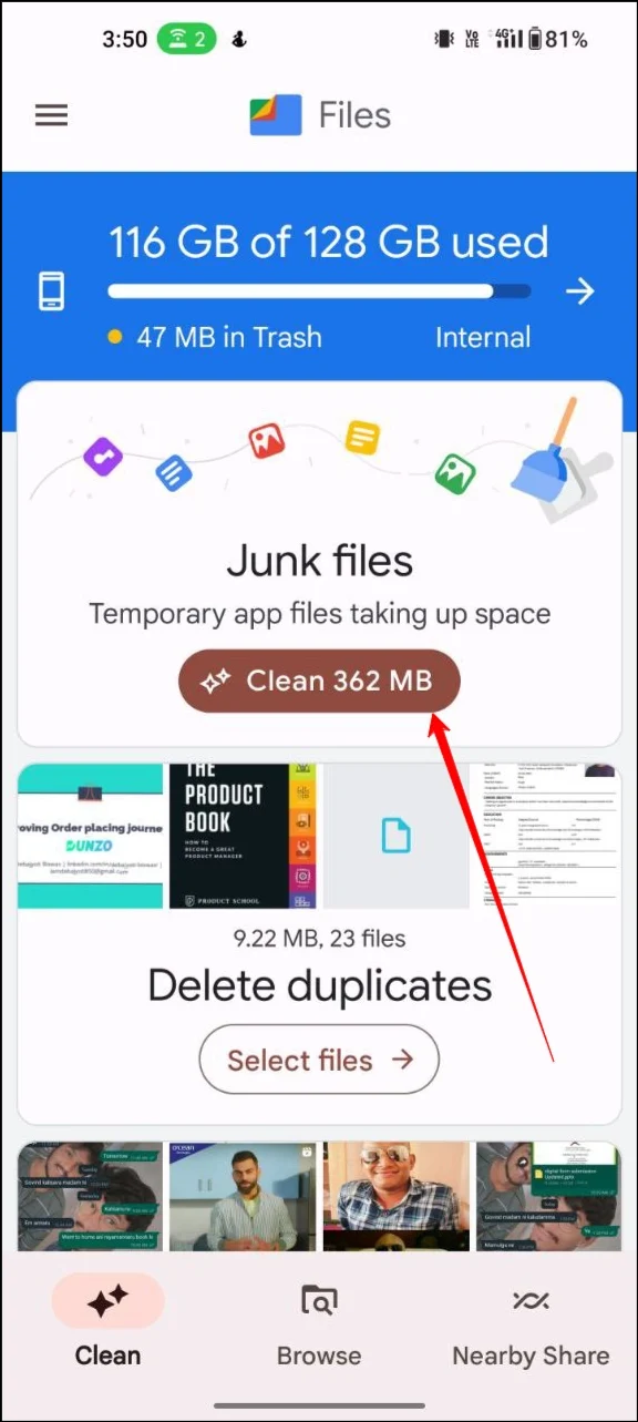 files-by-google-app-home-screen