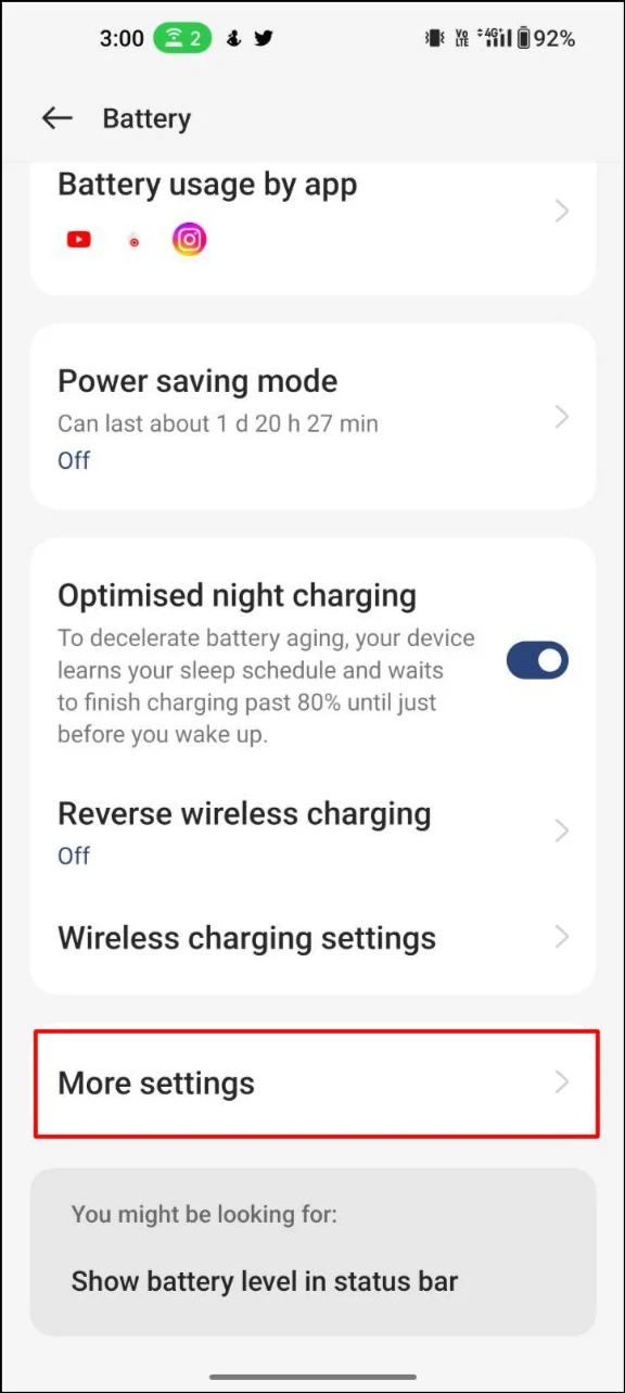 image showing battery-settings-on-android