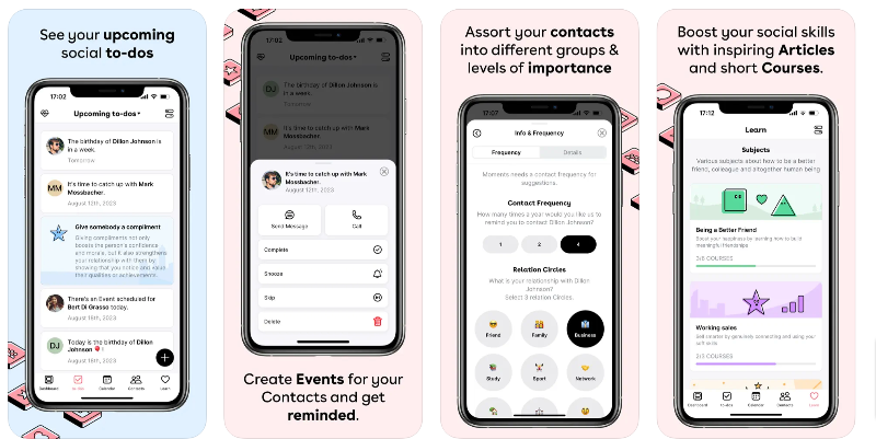 moments — contacts manager