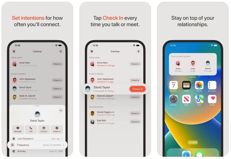 catchup relationship management app