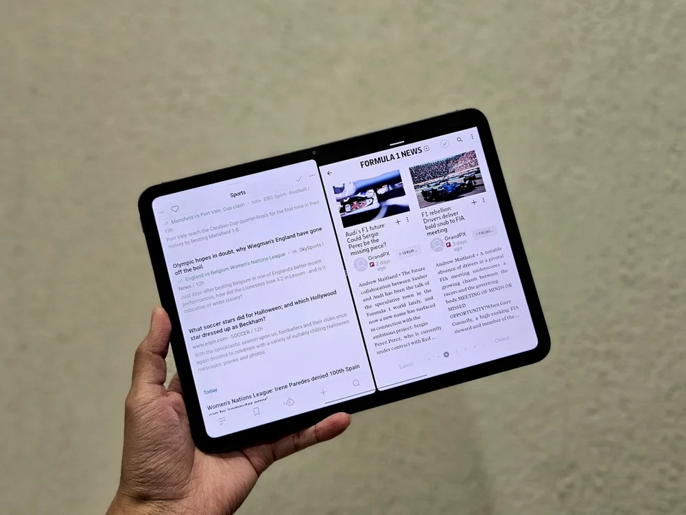 split screen view on oneplus pad go