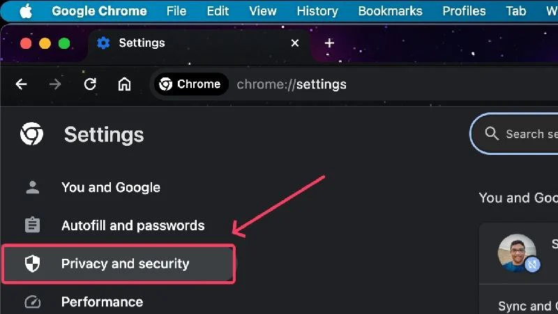 chrome privacy settings