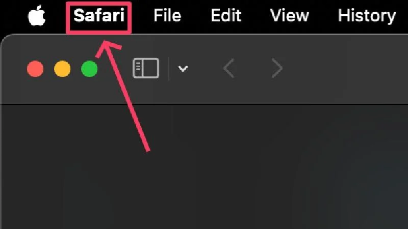 safari menu bar settings