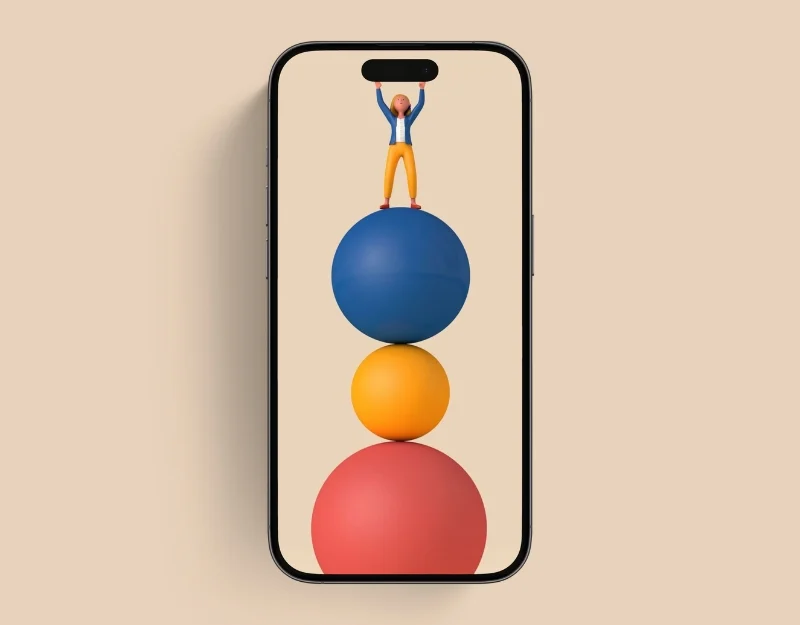 balancing joy wallaper for iphone 15 main