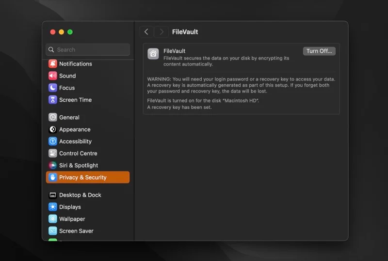 macos filevault disk encryption program