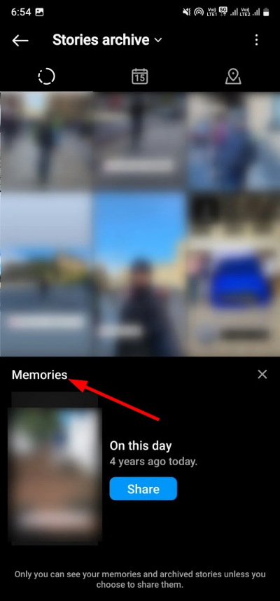 how to see instagram memories