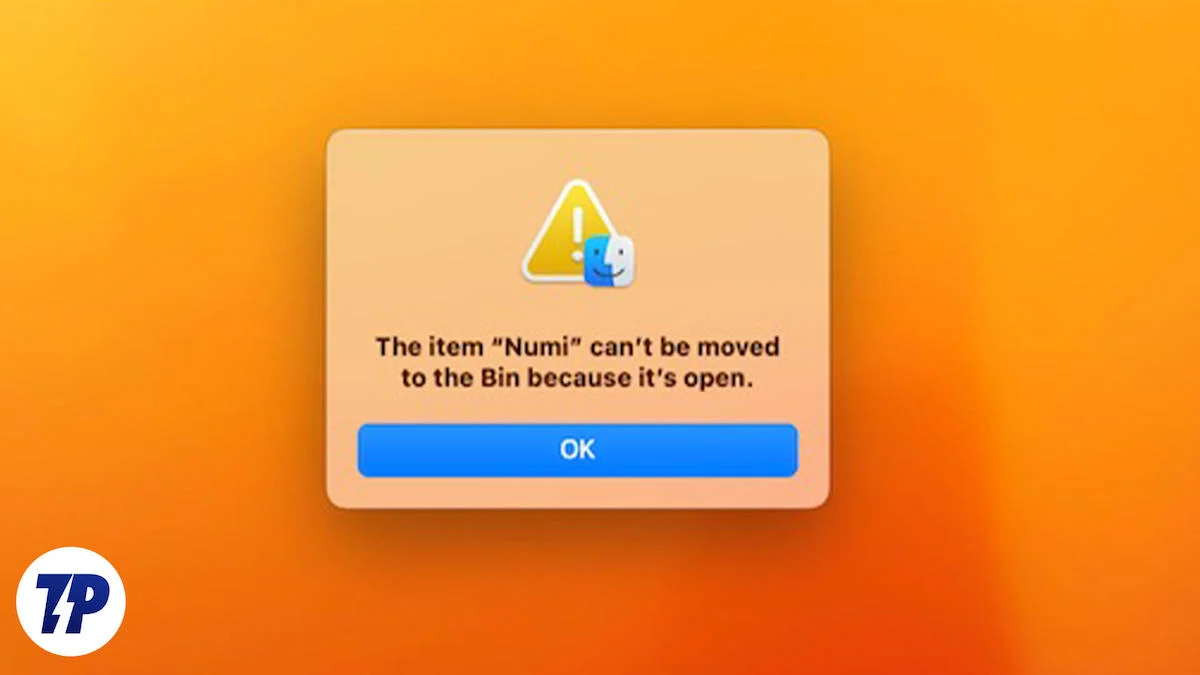 can't delete a mac app because its still open