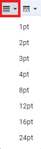 selecting a border width range