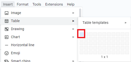 Set a Border Using a Table