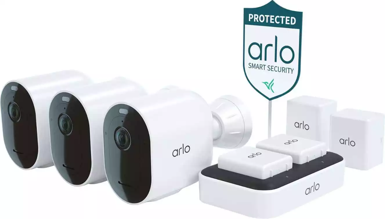 Arlo - pro 4 spotlight camera security bundle