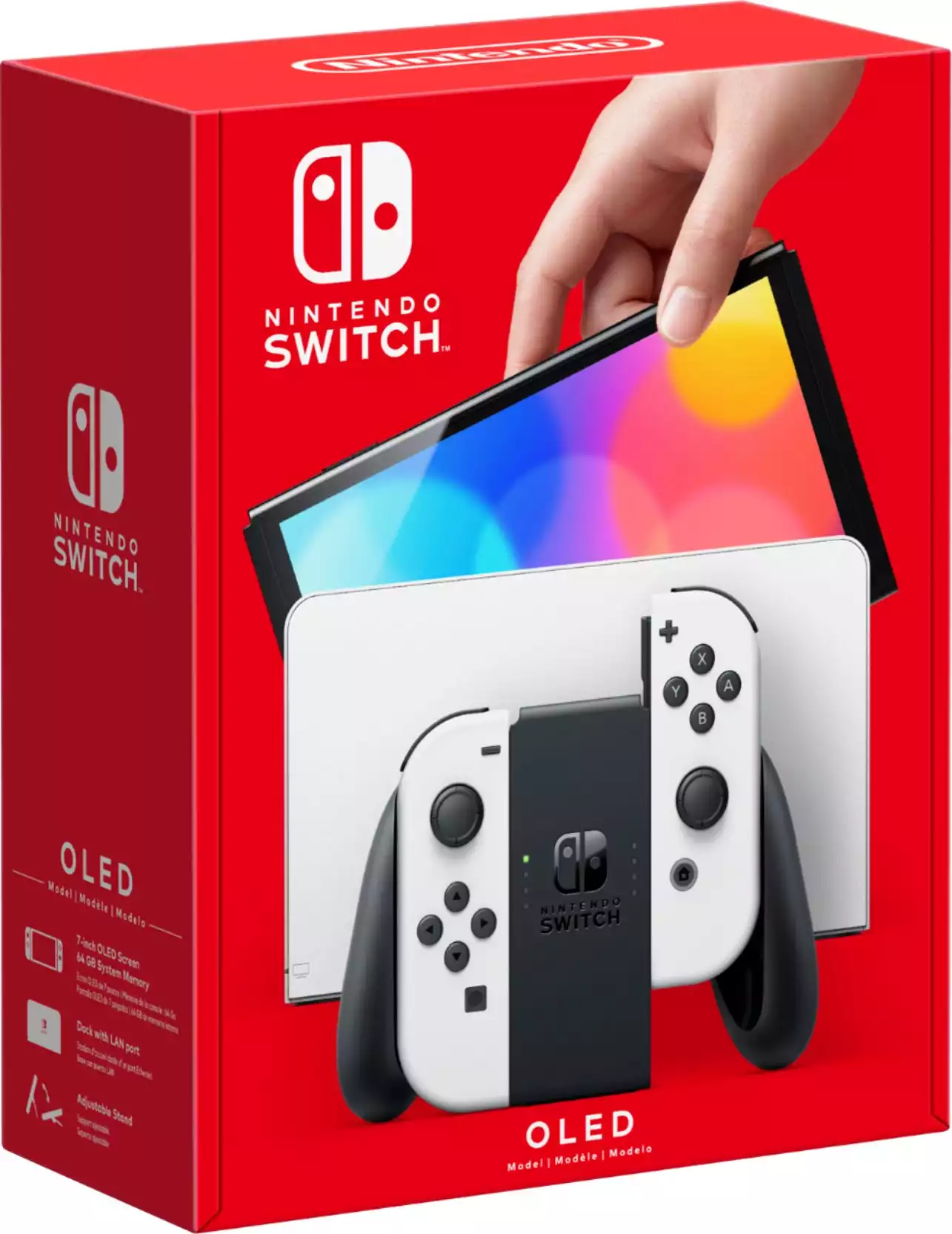 Nintendo - switch – oled model w/ white joy-con