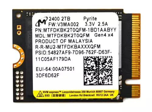 Micron 2tb 2400 m. 2 2230 nvme pcie