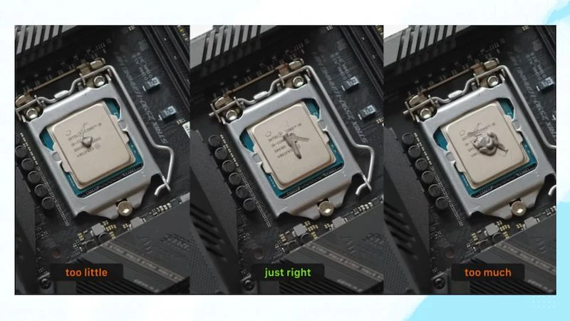 right thermal paste application