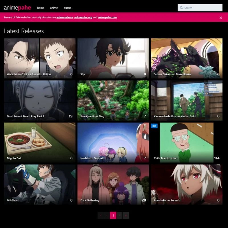 animepahe website