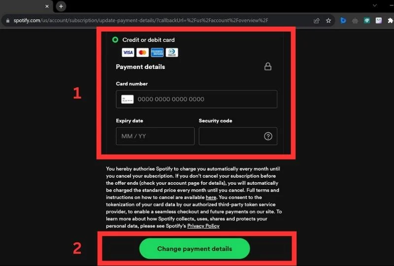 change spotify payment method on computer 4