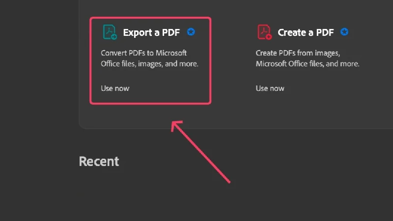 export a pdf in adobe