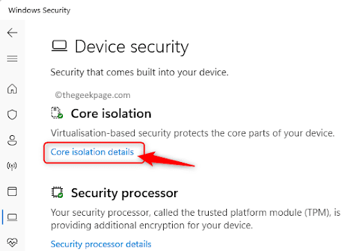 Core isolation details