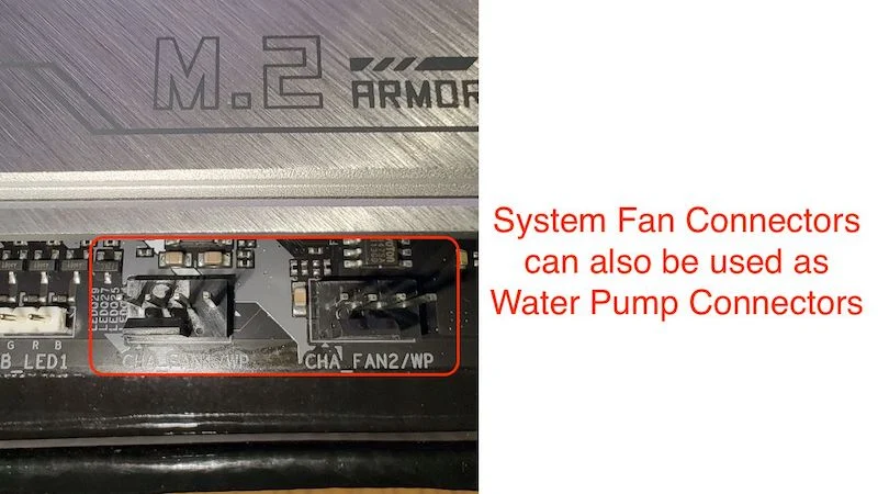 system fan connector/water pump connector