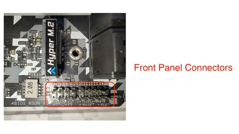 front panel connectors