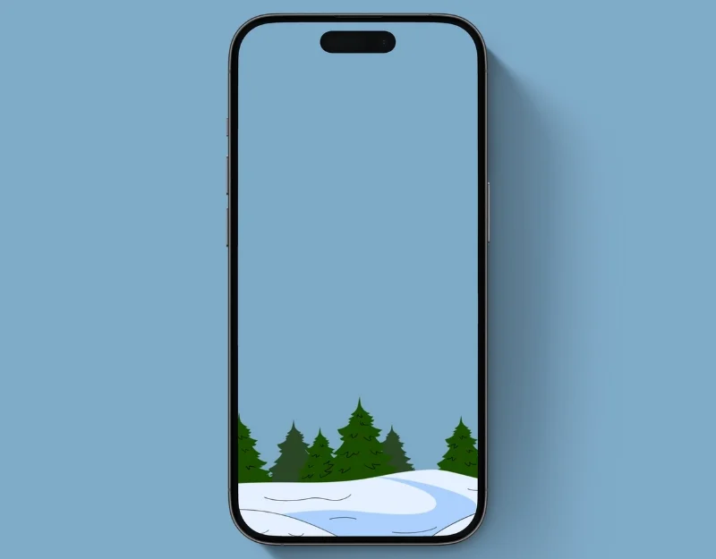 winter pines christmas wallpaper for iphone