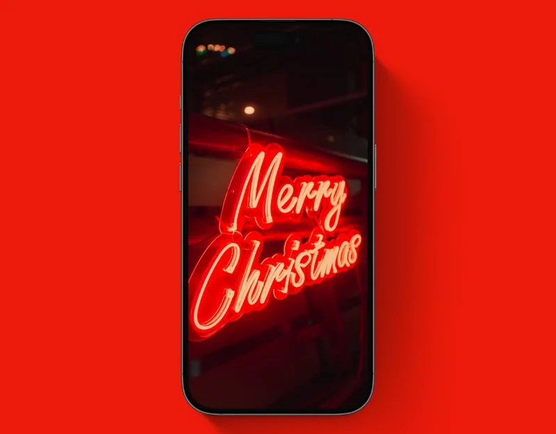 neon merry christmas wallpaper 