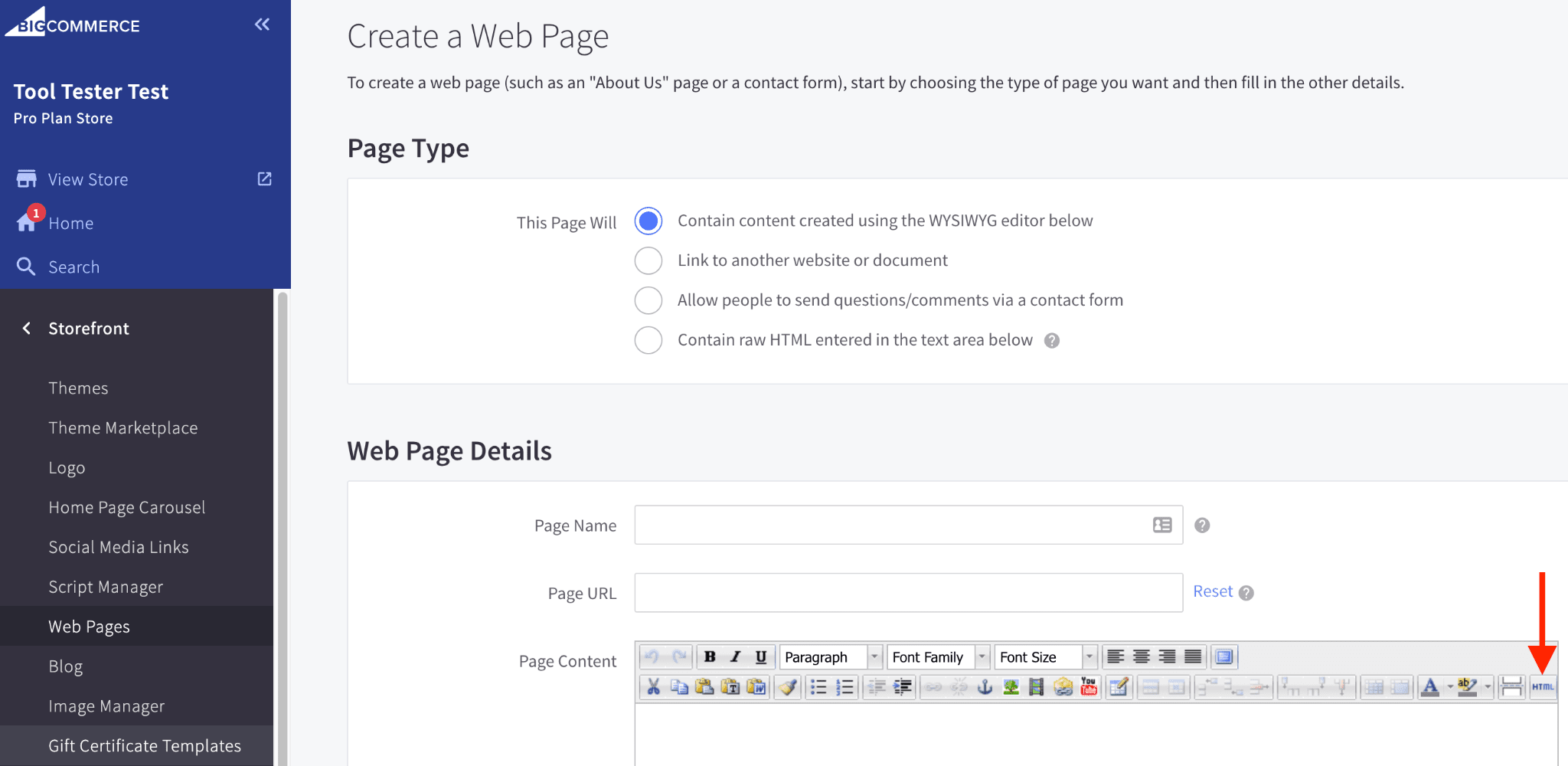 BigCommerce 静的ページへのスキーマ マイクロデータの追加