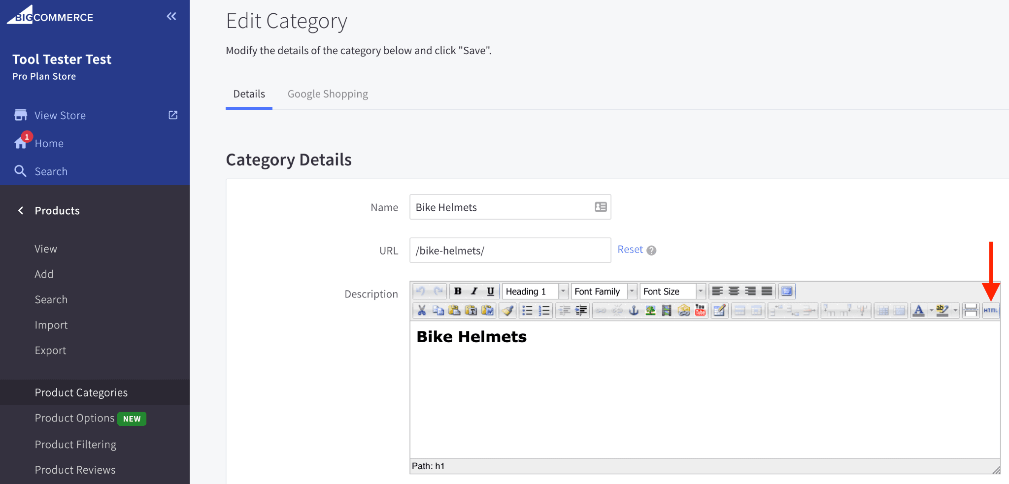 การเพิ่ม schema microdata ให้กับหมวดหมู่ BigCommerce