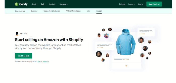 Shopify를 통해 Amazon에서 판매