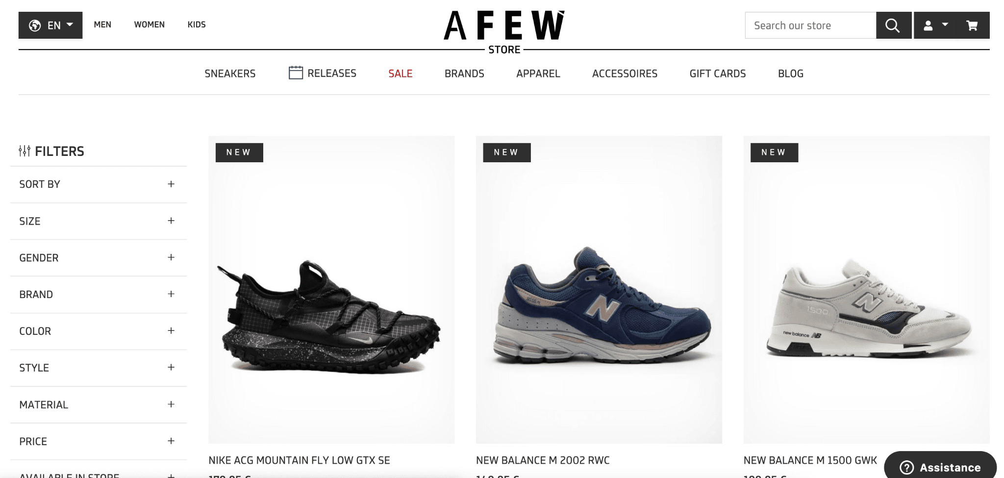 AFEW 商店 Shopify 商店