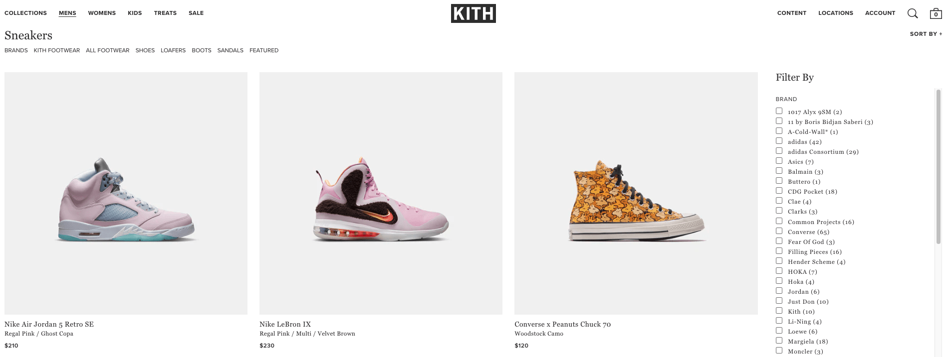 Shopify 商店 kith 欧洲