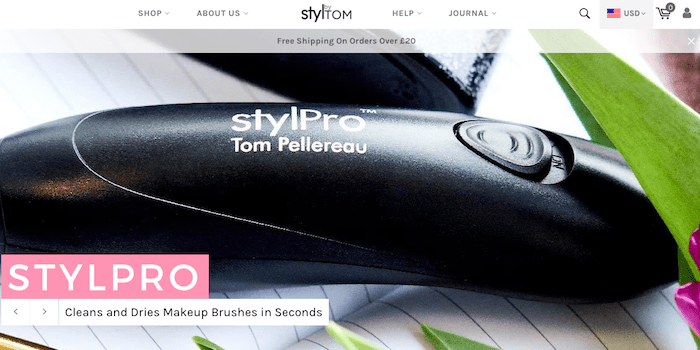 Shopify أمثلة Styltom